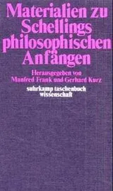Cover of Materialien zu Schellings philosophischen Anfängen