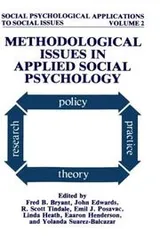 Cover of Methodological issues in applied social psychology