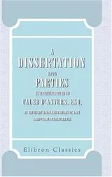 Cover of A Dissertation upon Parties