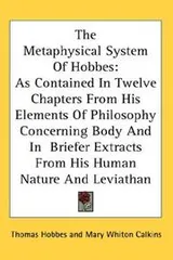 Cover of The metaphysical system of Hobbes
