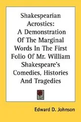 Cover of Shakespearean acrostics