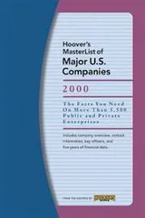 Cover of Hoover's MasterList of Major U.S. Companies 2000