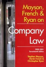 Cover of Mayson, French and Ryan on Company Law
