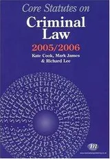 Cover of Core Statutes on Criminal Law
