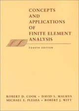 Cover of Concepts and applications of finite element analysis