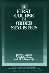 Cover of A first course in order statistics