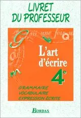 Cover of L'Art d'écrire