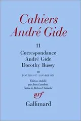 Cover of Correspondance André Gide-Dorothy Bussy