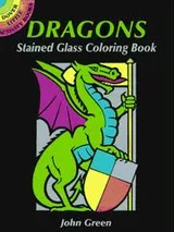 Cover of Dragons Stained Glass Coloring Book