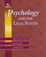 Cover of Psychology and the legal system