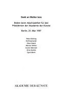 Cover of Dank an Walter Jens