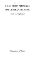 Cover of Das unbekannte Werk