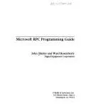 Cover of Microsoft RPC programming guide