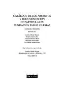 Cover of Catálago de los archivos y documentación de particulares, Fundación Pablo Iglesias