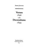 Cover of Verses ; with, Decorations