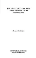 Cover of Political culture and leadership in India