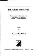Cover of The Nature of culture