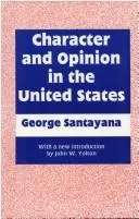 Cover of Character & opinion in the United States
