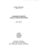Cover of A grammar of Kristang (Malacca Creole Portuguese)