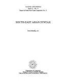 Cover of South-East Asian syntax