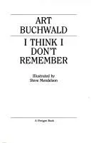 Cover of I think I don't remember