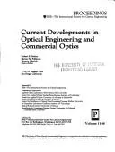 Cover of Current developments in optical engineering and commercial optics