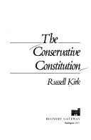 Cover of The conservative Constitution