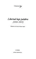 Cover of Libertad bajo palabra (1935-1957)
