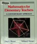 Cover of Mathematics for elementary teachers
