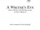 Cover of A writer's eye