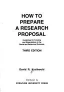 Cover of How to prepare a research proposal