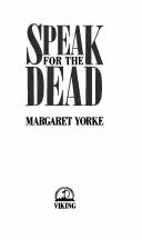 Cover of Speak for the dead