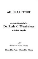 Cover of All in a lifetime