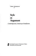 Cover of Style as argument