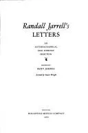 Cover of Randall Jarrell's letters