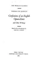 Cover of Confessions of an English opium-eater and other writings