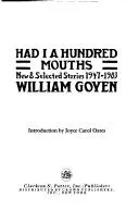 Cover of Had I a hundred mouths