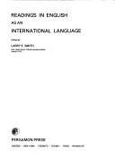 Cover of Readings in English as an international language