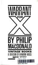 Cover of Warrant for X