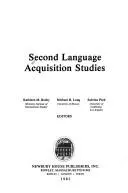 Cover of Second language acquisition studies
