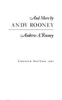 Cover of And more by Andy Rooney