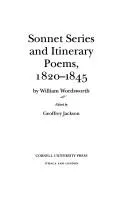 Cover of Sonnet series and itinerary poems, 1820-1845