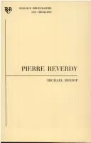 Cover of Pierre Reverdy : a bibliography