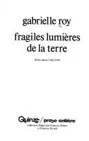 Cover of Fragiles lumieres de la terre
