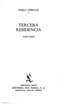Cover of Tercera residencia, 1935-1945