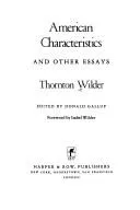 Cover of American characteristics and other essays