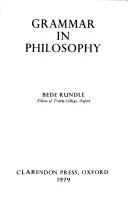 Cover of Grammar in philosophy