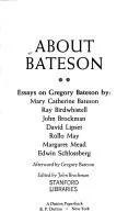Cover of About Bateson