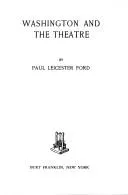 Cover of Washington and the theatre