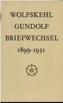 Cover of Briefwechsel mit Friedrich Gundolf, 1899-1931